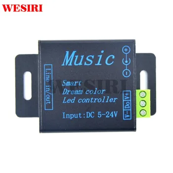 

WESIRI WS2811 WS2812B Music Controller DC5-24V 250 Pixels Smart Dream Color Music Controller for WS2811 WS2812B LED Strip Light