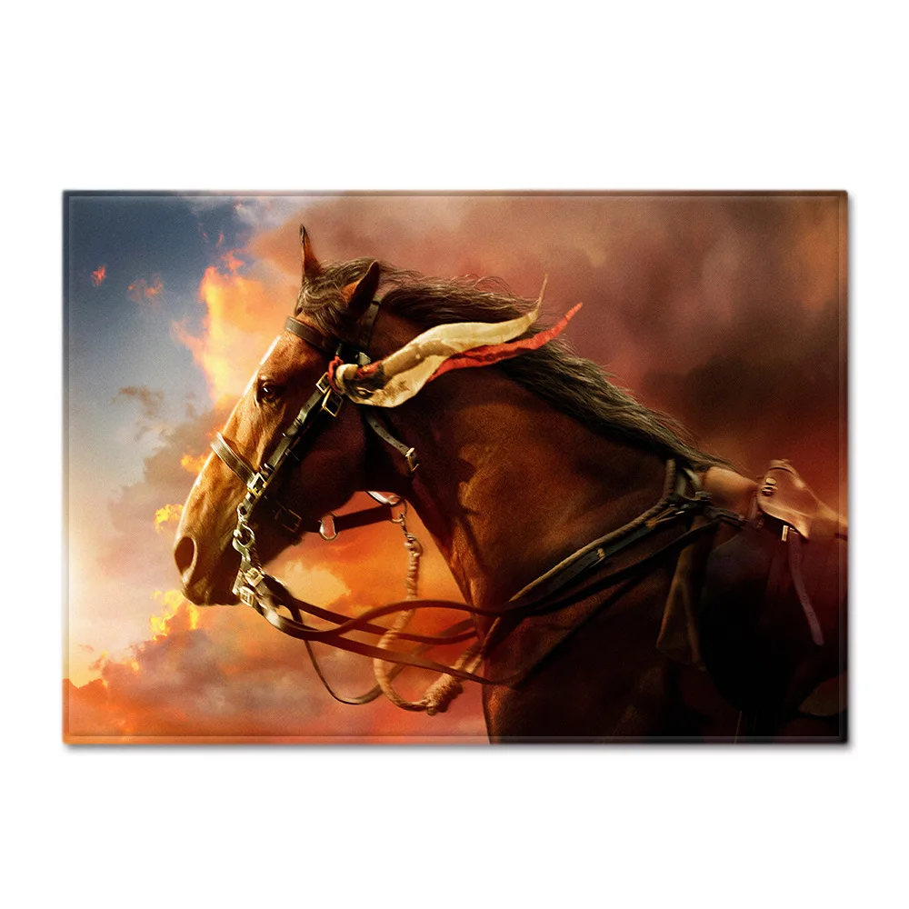 Jogo americano de cavalo 30,5 x 45,7 cm, conjunto de 4 tapetes para  crianças adolescentes, cavalo galopante estética romântica 3D animal de  fazenda