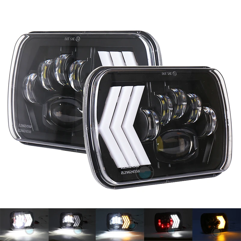 Автомобильные аксессуары 7x6 5x7 светодиодный фонарь для Jeep Wrangler YJ Cherokee XJ Toyota GMC trucks H6054 H5054 H6054LL 2 шт