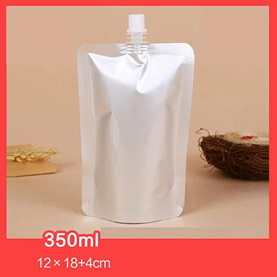 12x18x4cm 350ml Подставка всасывающая насадка жидкая Чистая Алюминиевая фольга портативный мешок Герметичный Напиток Молочный коктейль крем масло Салат джем сок ликер соевый соус - Цвет: 12x18x4cm 350ml