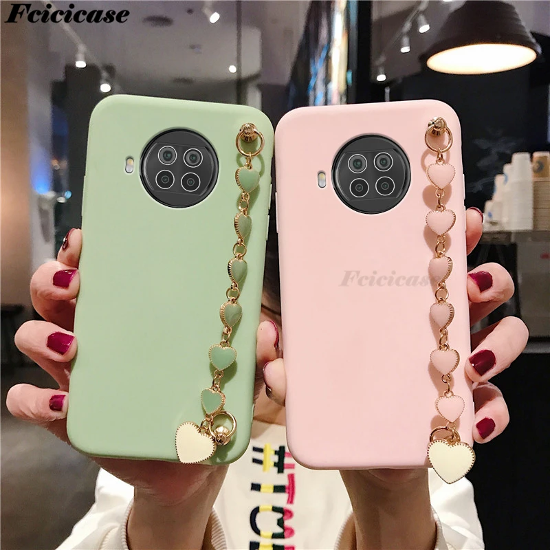 xiaomi leather case color Love Bracelet Case For Xiaomi Mi 10T Lite Silicone Soft TPU Cover For Xiaomi Mi 10T Pro Mi10T Pro 5G Phone Bags cases for xiaomi blue