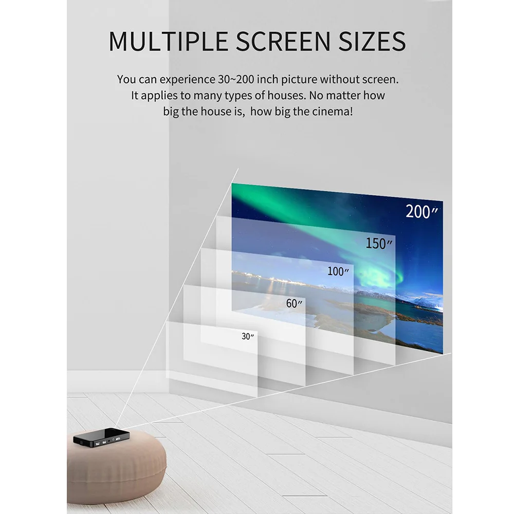 DLP X2 мини-проектор со встроенным аккумулятором 2000 люмен HDMI USB ...