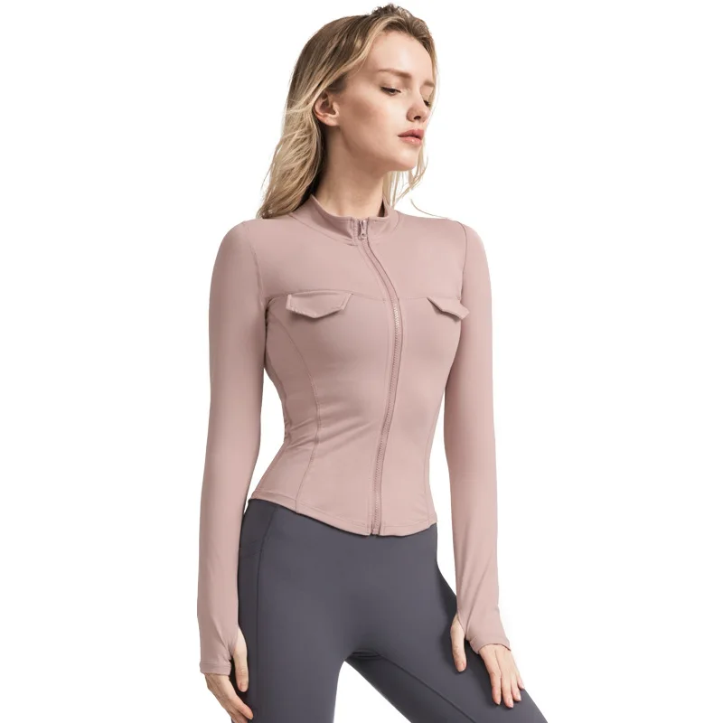 

Women Fitness Jacket Long Sleeve Sport Tops Gym Tight Yoga ShirtsWomen Workout Shirts for Women Sports Tops Gym Women