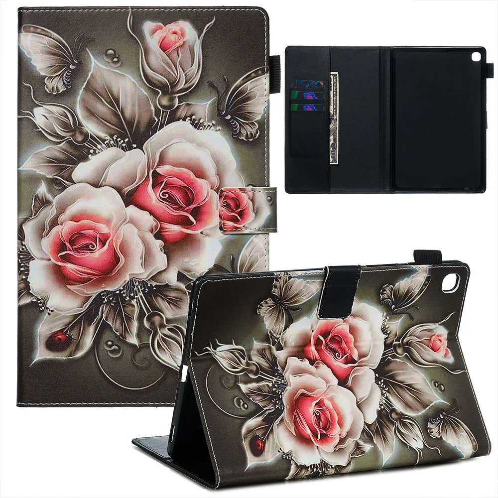 Модная розовая Цветочная покрашенная Крышка корпуса для Samsung Galaxy Tab A A6 10 1 2016 T580 T585