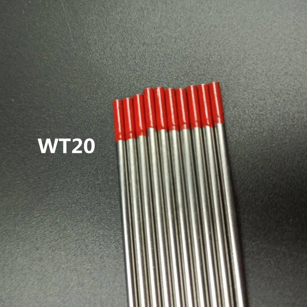 wt20 vermelho eletrodo de tungstenio 10 16 20 24 30 32mm 2 torriated para a maquina