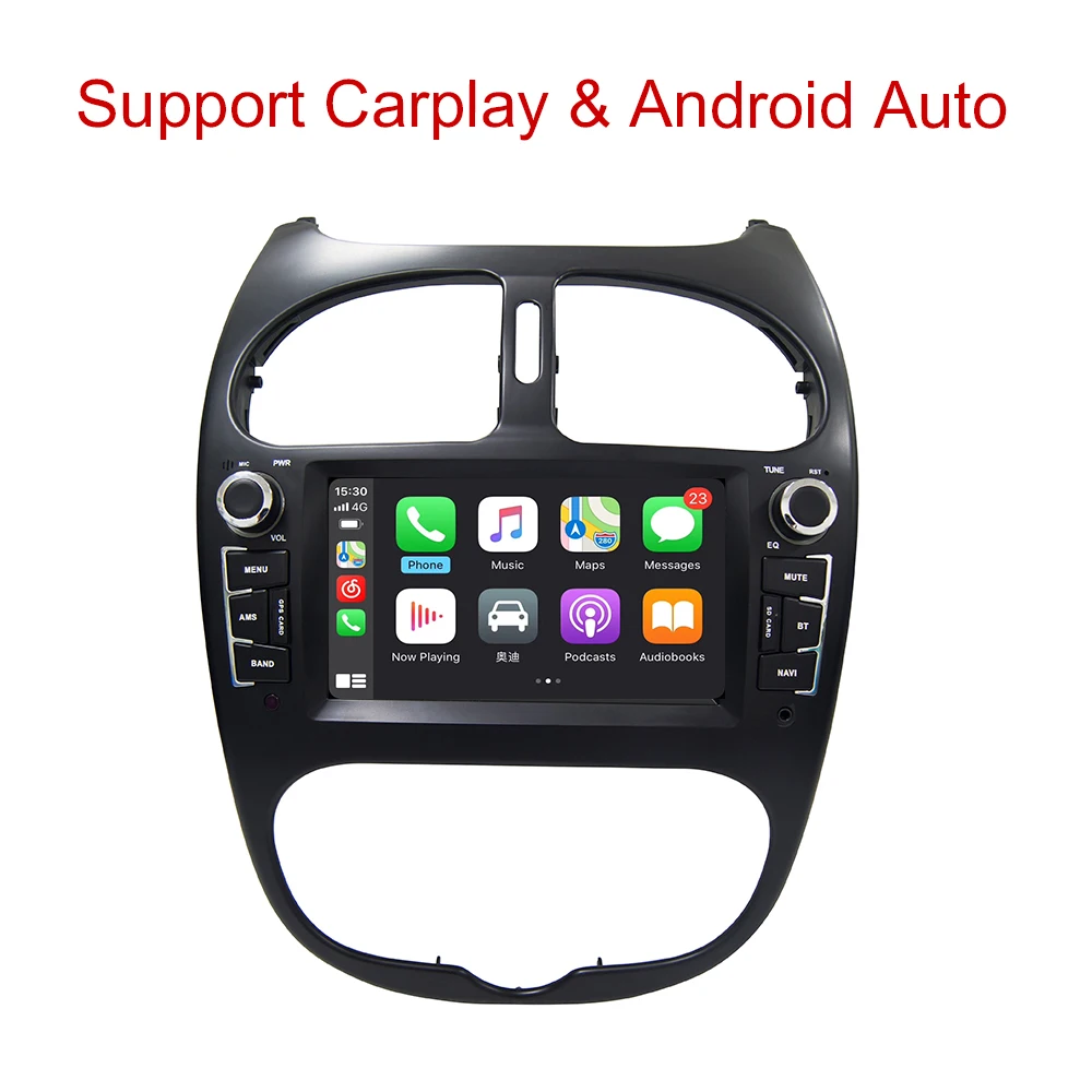 YAZH Android 9 0 DVD CD плеер для Peugeot 206 2002 2003 2004 2005 2006 2007 2008 Автомагнитола с Bluetooth 5 экран Link