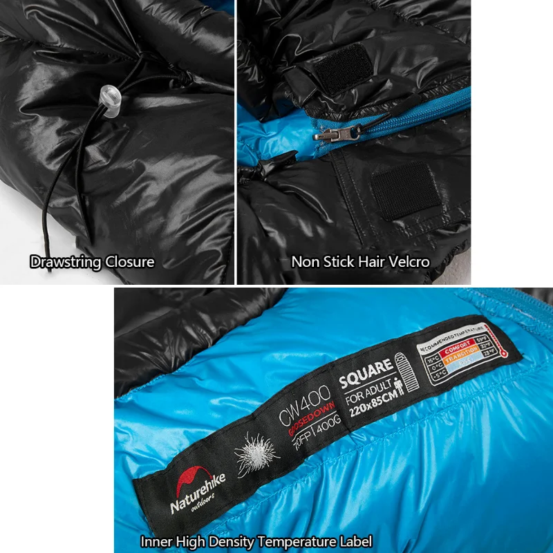Naturehike CW400 спальный мешок с гусиным пухом конверт тип 750FP зимний теплый домашний