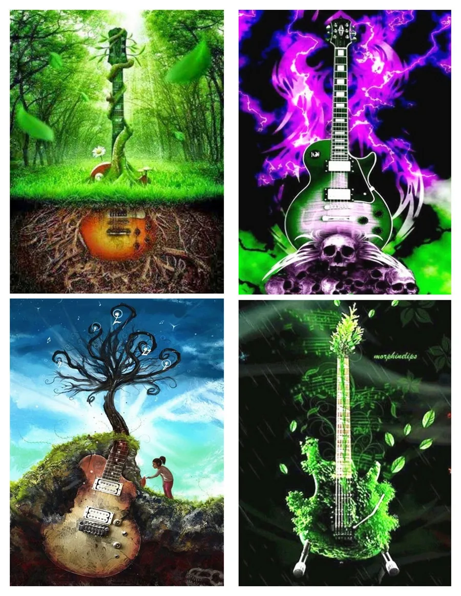 

Full Round drill Diamond Painting Violin 5d DIY Diamond Embroidery Scenery Picture Diamond Full drilling