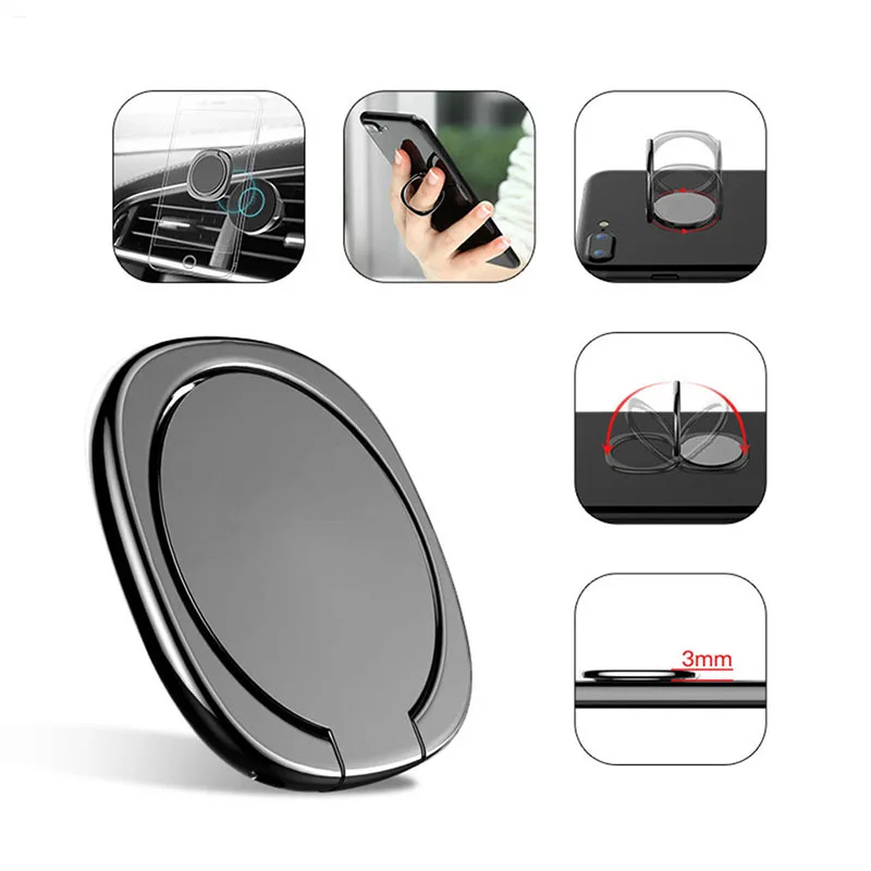 Универсальная Подставка-кольцо под Пальцы для телефона 360 градусов подставка для смартфона планшета простая сумка для samsung Xiaomi iPhone X 7 6 55 5S plus
