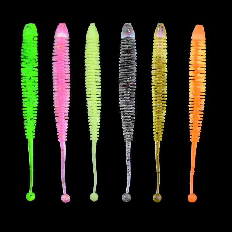 Obsession Uv Glow Soft Lure Worm Ocean Rock Lure 8cm 1.1g 10pcs 1bag
