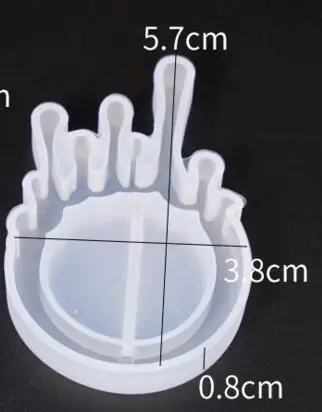 Epoxy Resin Kawaii Feet Shaker Silicone Molds Charms DIY Jewelry Tool Water Injection Windmill Mould UV Resin Pendant