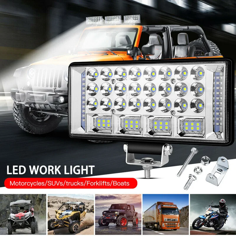 

208W Car Truck LED Work Light Bar RGB Waterproof 6000K For Off-Road Vehicles Tractor Light Bar Work Light Replacement