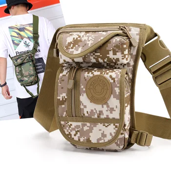 

Men Canvas Waist Drop Legsbag Motorcycle Thigh Hip Belt Bum Fanny Pack Military Tactical Travel Riding Cross Body Shoulder Bags