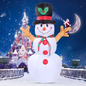

Behogar 5.25 Feet Christmas Inflatable Snowman with Lighting for Indoor Outdoor Xmas Holiday New Year Festival Decorations
