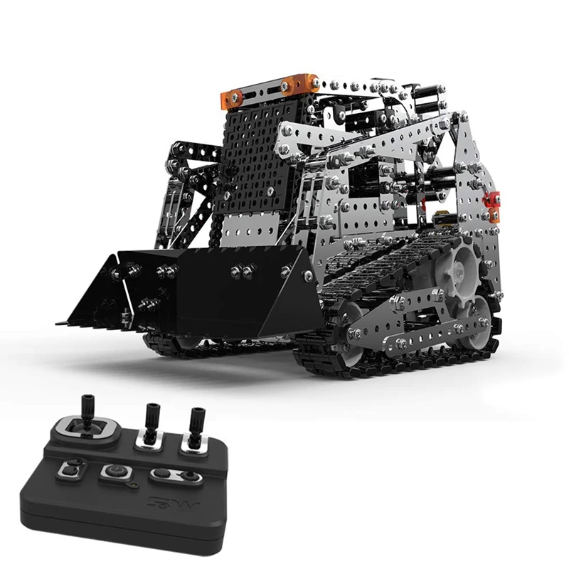 

Hot RC Truck Building Kits Remote Control Truck 2.4G 10 Channel Metal RC Bulldozer Construction Vehicle DIY Assembly DIY RC Fork