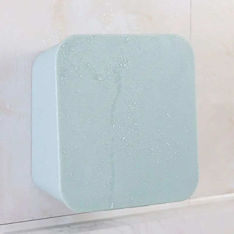 Наклейка на стену герметичный Квадратный Контейнер для хранения съемные кухонные полки для хранения столовой посуды держатель зубной щетки косметические органайзеры для ванной