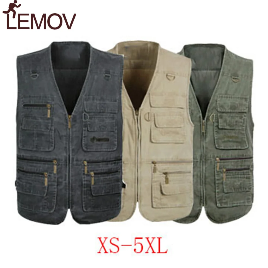 

ZOGAA Men Baggy Jacket Tactical Vest Men Multi-pockets Photography Cameraman Vest Plus Size 6XL 7XL Men Casual Reporter Vest