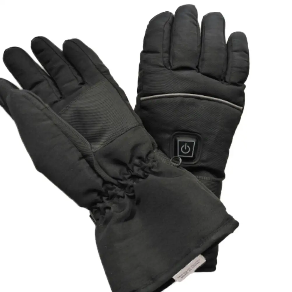 Зимние Термические перчатки с питанием от батареи, перчатки с электрическим подогревом, водонепроницаемые Нескользящие теплые перчатки для мотоцикла, перчатки для катания на лыжах