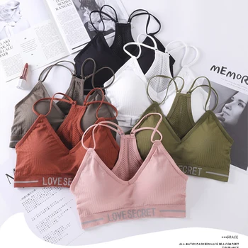 

Fashion Seamless Bra For Women Beautifully Wrapped Chest Anti-bare Sports Vest With Chest Pad Female Tube Top Bra Underwear