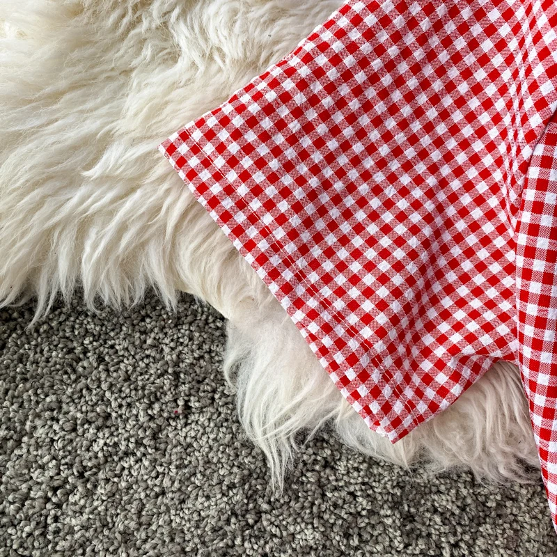 Teeuiear Slim Vintage V Neck Plaid Print Button Dress Slim ladies Summer Midi dress vestido de festa Party Women a-line Dresses