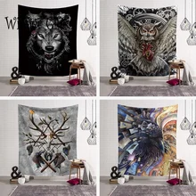 Animal wolf owl Tapestry Wall Hanging Decor Various styles Psychedelic Abstract Carpet Cloth Tapestries