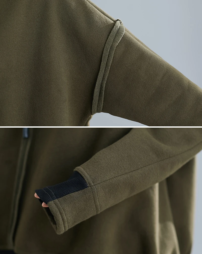 Большой размер 4XL, осенняя Женская мода, одноцветные топы, женские, большие, с длинным рукавом, свободные, хлопок, флис, толстовка с капюшоном