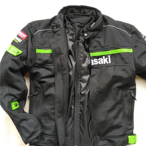 Kawasaki новая дышащая Летняя Сетка мотоциклетный костюм с двойным использованием независимая одежда Теплый вкладыш и ветрозащитный слой v