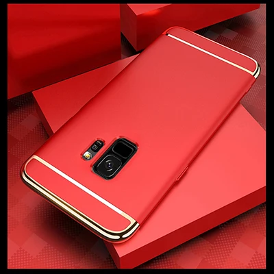 Red Роскошный чехол для телефона для samsung Galaxy A7 A6 A8 плюс Примечание 10 жесткая накладка на заднюю панель для samsung S10 S8 S9 плюс J4 J6 плюс чехол - Цвет: Red