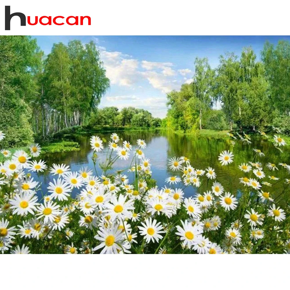Huacan алмазная вышивка полная выкладка распродажа пейзаж природа 5д мазайка