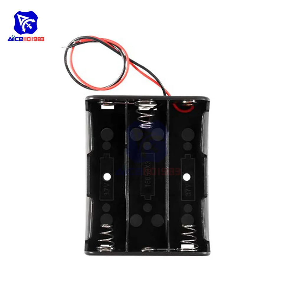 

diymore 18650 Battery Holder with Lead Wire 3 Slot 3.7V Lithium Battery Storage Box Case