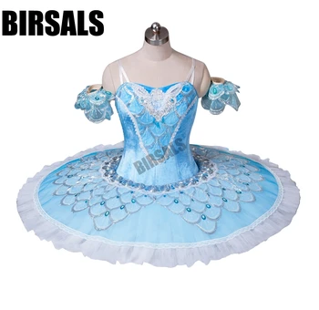 

adult blue bird classical professional tutu pancake platter competition performance tutus ballet ballerina stage costumes8928