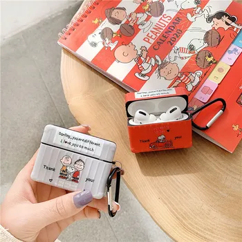 

Teyomi 3D Cartoon Charlie Brown Dogs Case For Airpods Pro Case Soft Silicone Earphone Cover Case For Airpods 1/2 Case