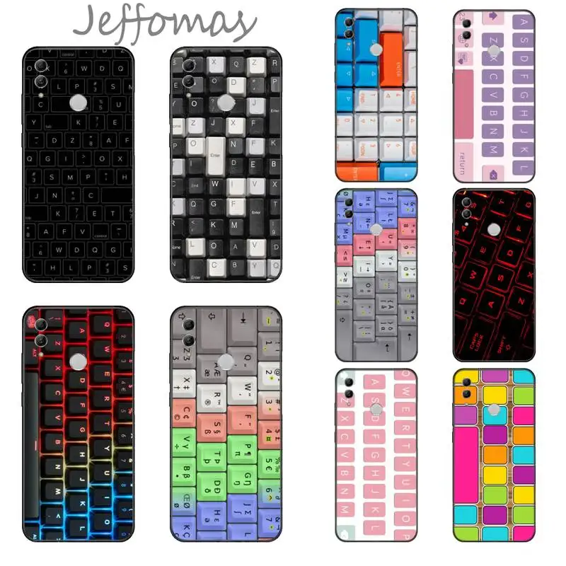 

Fashion trendy keyboard shell Phone Case For Huawei Honor view 7a5.45inch 7c5.7inch 8x 8a 8c 9 9x 10 20 10i 20i lite pro