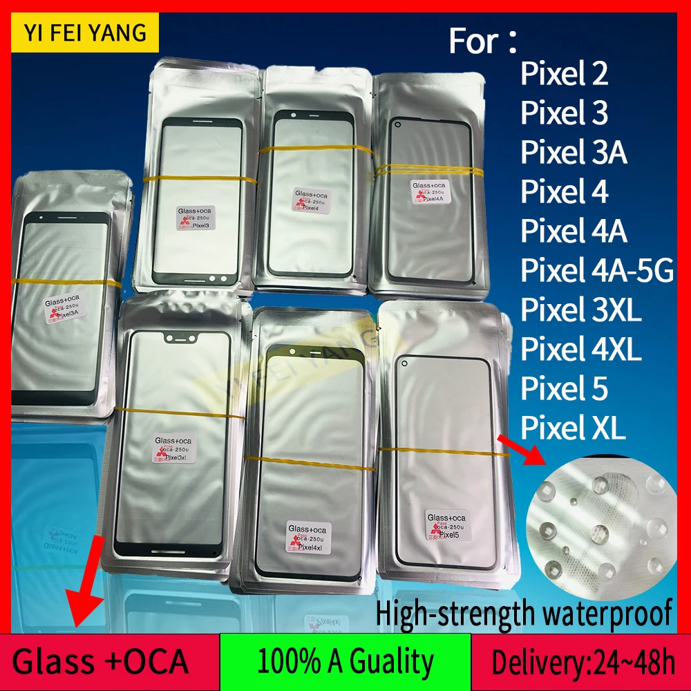 10 шт. переднее внешнее стекло AAA с OCA для Google Pixel 5/ 4A 5G/ 4 XL/3/3XL / 3A XL 2 сменная ЖК-панель