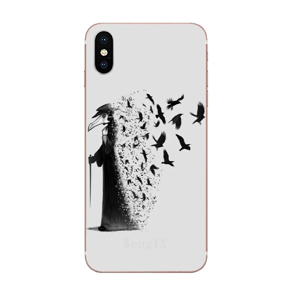 Cool Crow черный и белый цвета для Xiaomi Redmi Mi 4 7A 9T K20 CC9 CC9e Note 7 9 Y3 SE Pro Prime Go Play Мягкий ТПУ