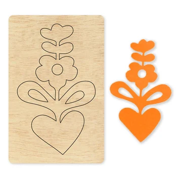 

scrapbooking cut die Flower Heart Charm wooden dies Metal Cutting Dies Suitable for common die-cutting machines in the market
