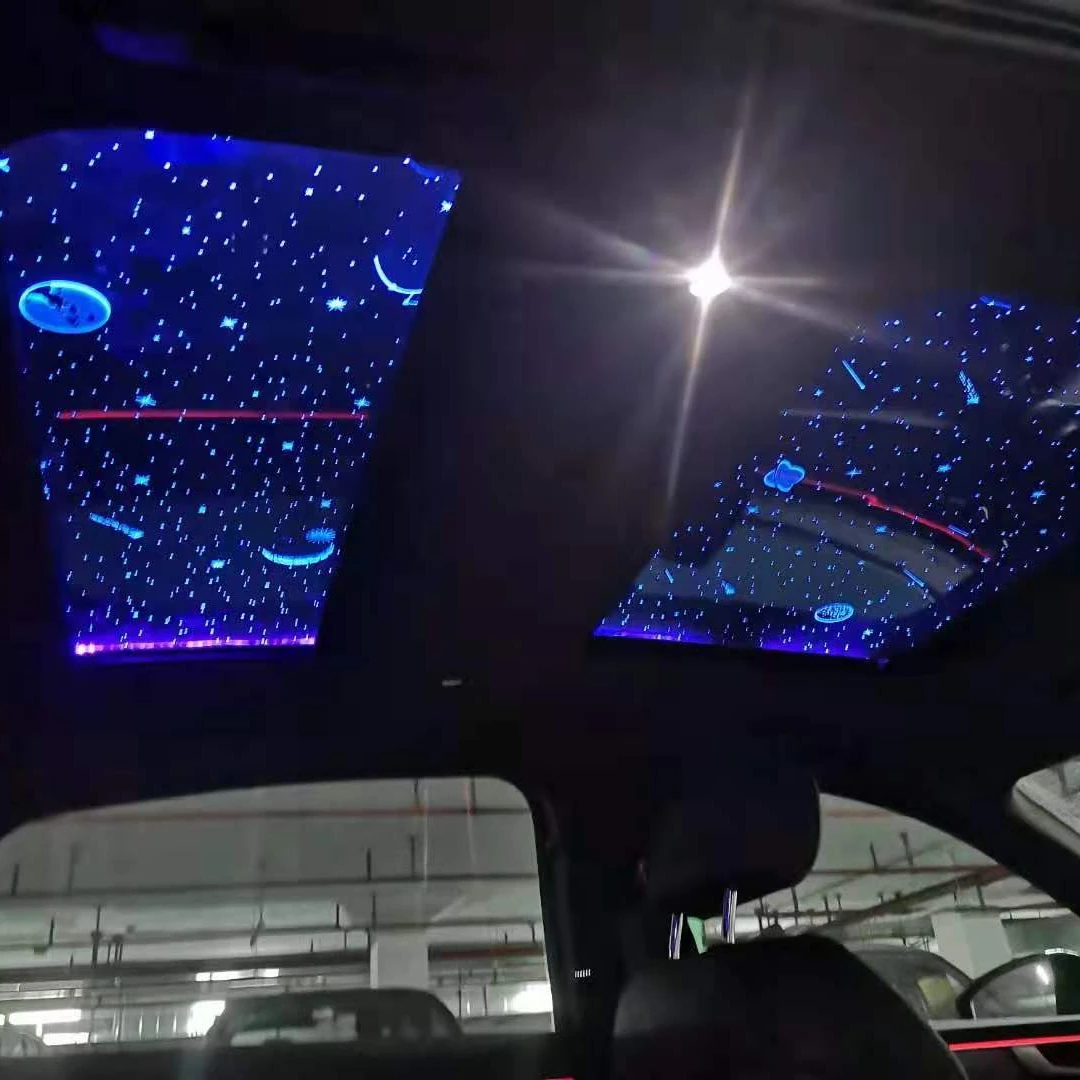 RGB LED Car Accessories Decorative Atmosphere Panoramic Skylight Car Interior Roof Light Lamp Lights