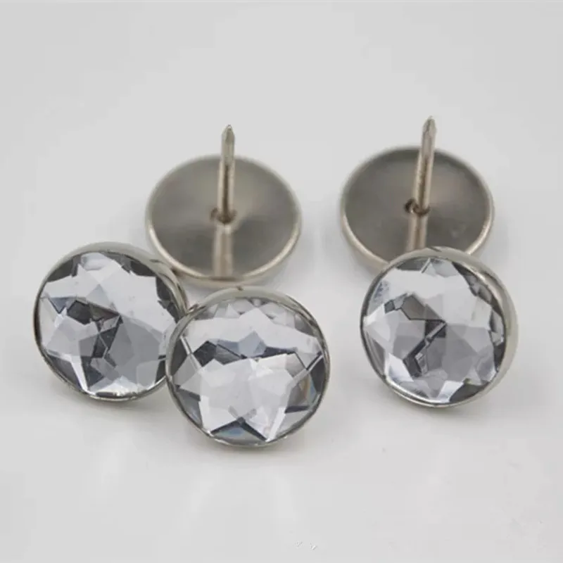 Акриловые Кристальные пуговицы Rhineston 50 шт./лот 22 мм внутренняя обивка гвоздь для