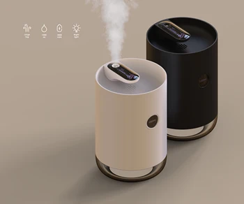 

JIANGLUN Humidifier Diffuser Cool Mist Humidifier Diffuser with Led Light Power Display Moisture Sprayer for Home Office Car Use