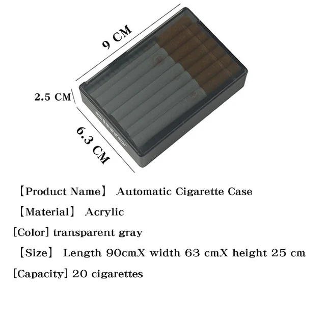 Etui design à cigarettes automatique gris fonce boite accessoire fumeur  etui ranger - Gadget - Achat & prix