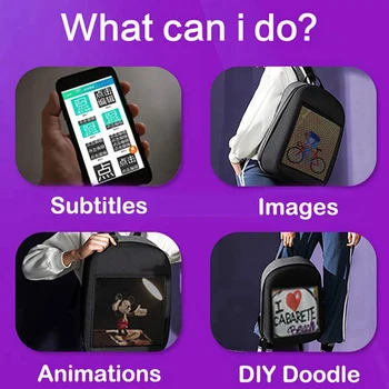 

Novel Smart Led Backpack Cool Black Customizable Laptop Backpack Innovative Christmas Gift School Bag