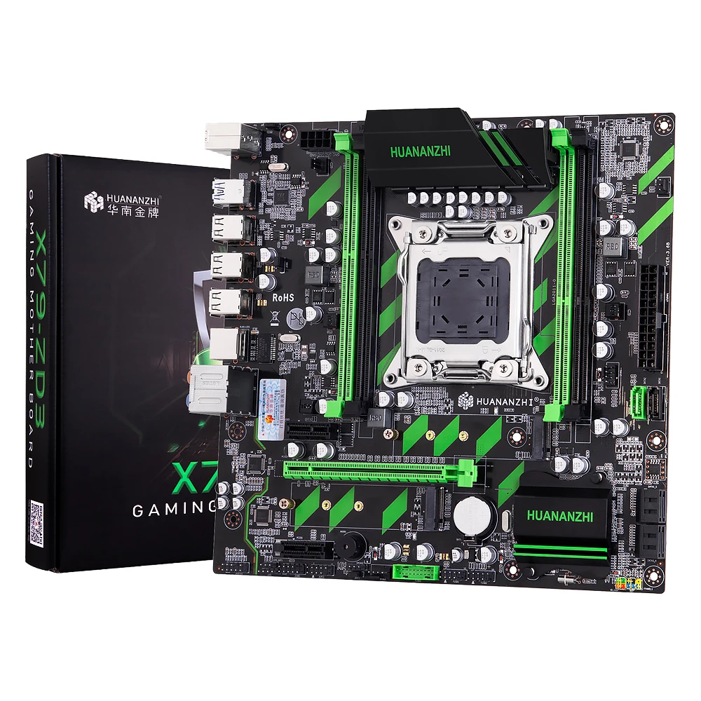 Комплект материнской платы huanan Zhi X79 X79-ZD3 M.2 NVME MATX с процессором Intel Xeon E5-2689 2,6 ГГц 4*16 Гб(64 ГБ) DDR3 1600 МГц ECC/REG ram