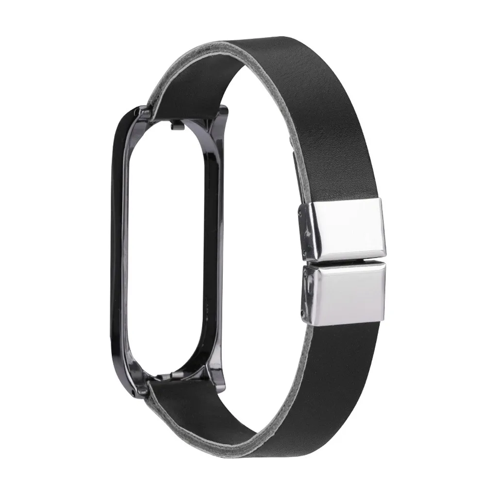 Ремешок MNYCXEN для умных часов Xiaomi Mi Band 4 кожаный браслет с застежкой бабочкой смарт