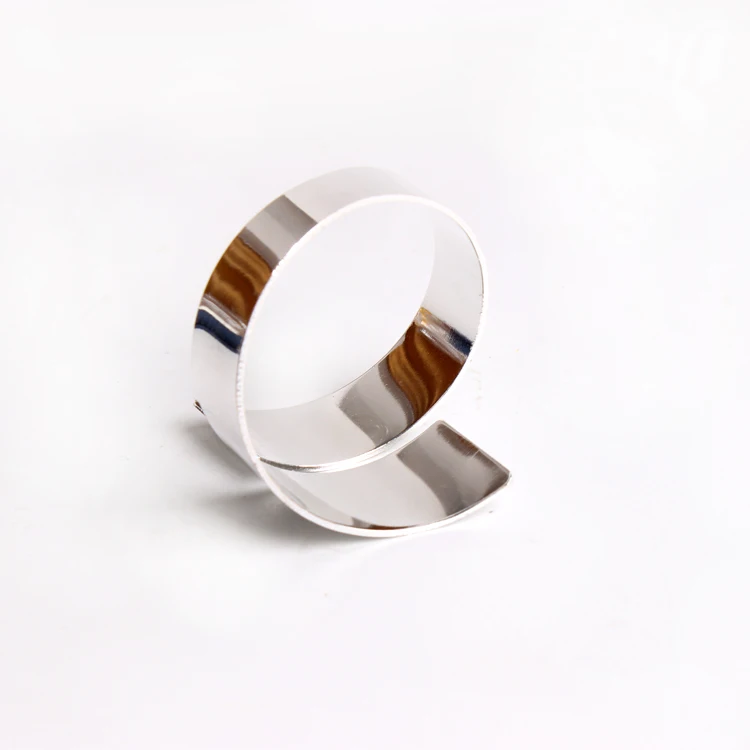 B-silver 12 шт./партия, серебряное кольцо для салфеток, держатель для салфеток, держатель для салфеток, обеденный стол для отеля и украшения свадебной вечеринки - Цвет: B-silver