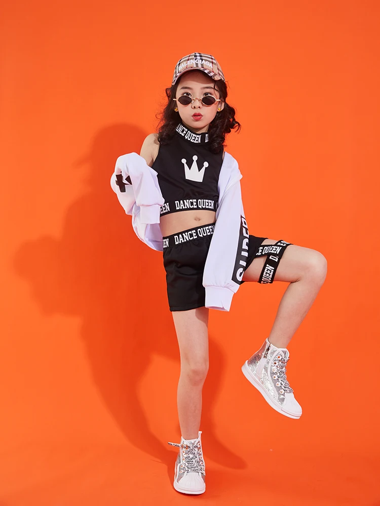 Детские танцевальные костюмы в стиле хип хоп Детская уличная танцевальная