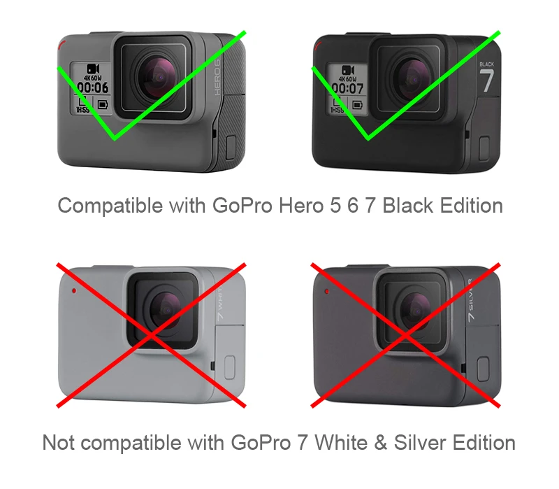 Мягкий силиконовый чехол для GoPro Hero 5 6 7, Черная защитная рамка для Go Pro 7 Hero 6 5, аксессуары для экшн-камеры