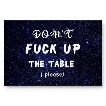 

Don'T Fuck Up The Table (Please) Starry Sky Background Bath Rugs Non-Slip Doormat Door Mat Bathroom Accessories