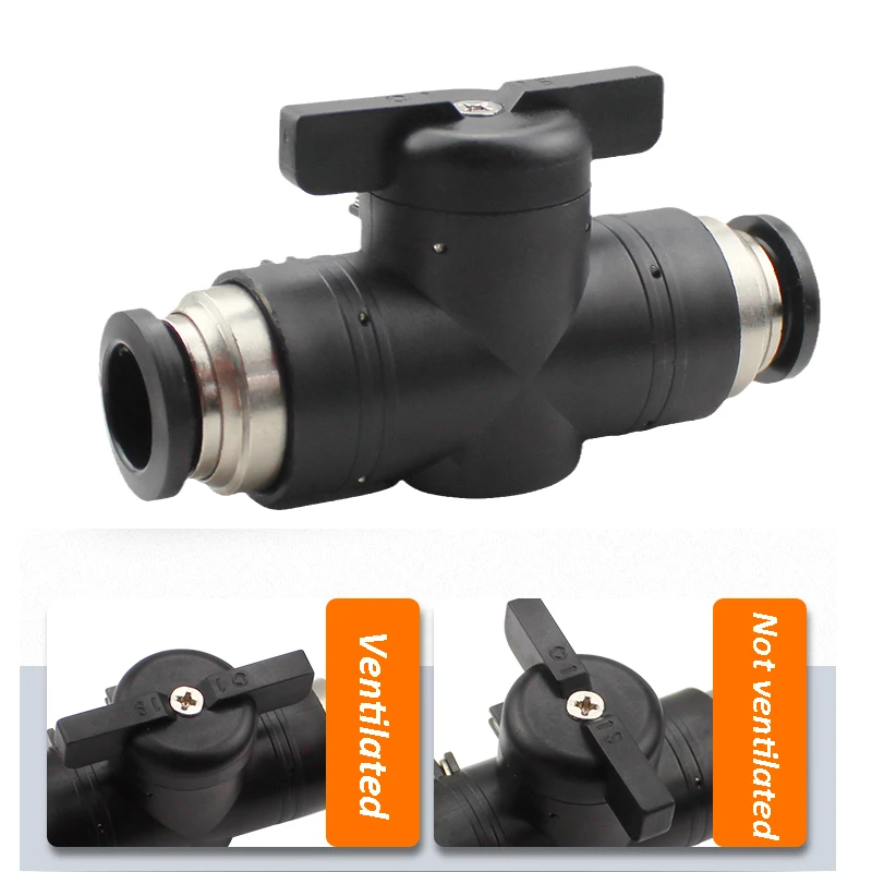 BUC 공압 퀵 커넥터, PU 호스 커넥터, 수동 밸브 스티어링 스위치, 수동 볼 밸브, 4mm, 6mm, 8mm, 10mm, 12mm