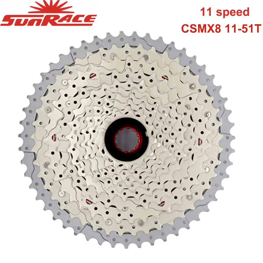 Bicycle Cassette SunRace CSMX8 11 Speed Wide Ratio Bike Bicycle Cassette Mountain Bicycle Freewheel 11-46T 11-51T 11v HG MTB