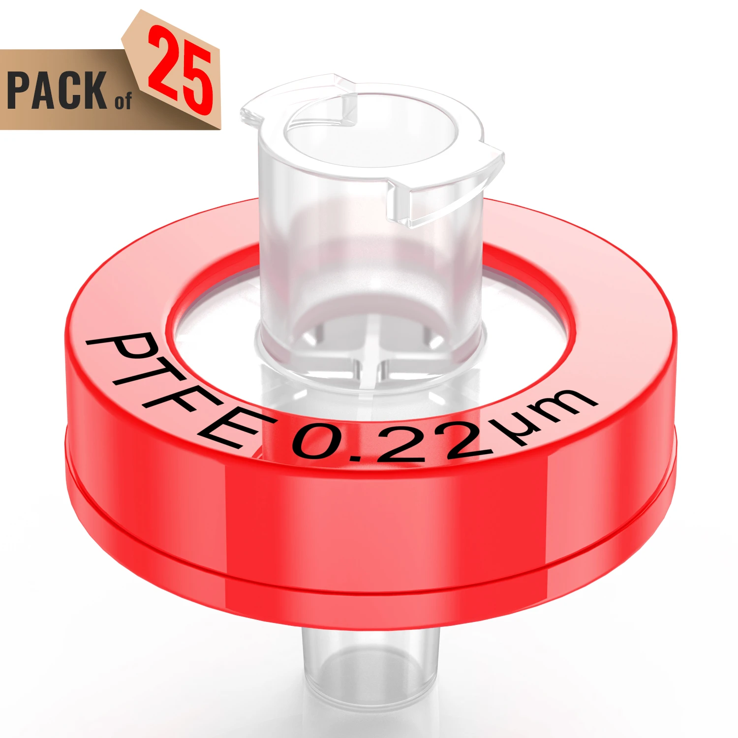 Syringe Filters,ptfe Membrane 1.0μm Pore Size,13mm Diameter,25 Pcs By